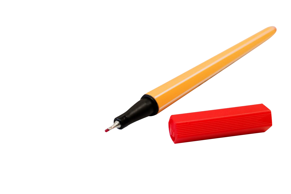 Office Pen with cap open Transparent Background PNG