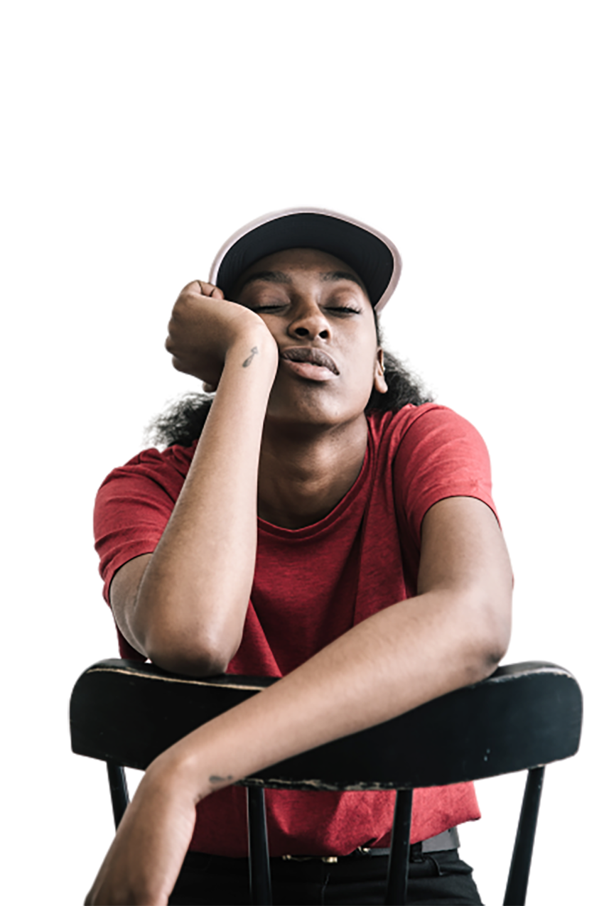 Man sleeping on chair transparent background PNG