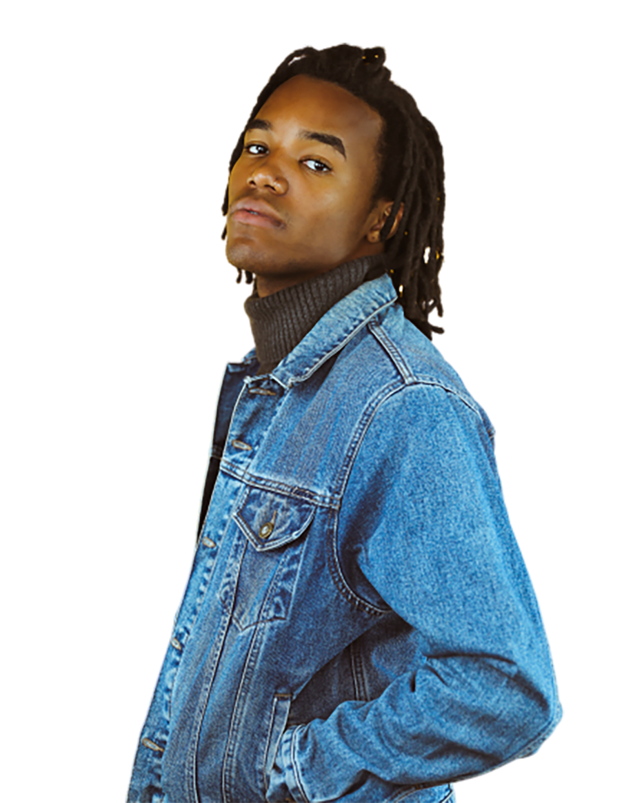 Guy with a blue jacket transparent background PNG