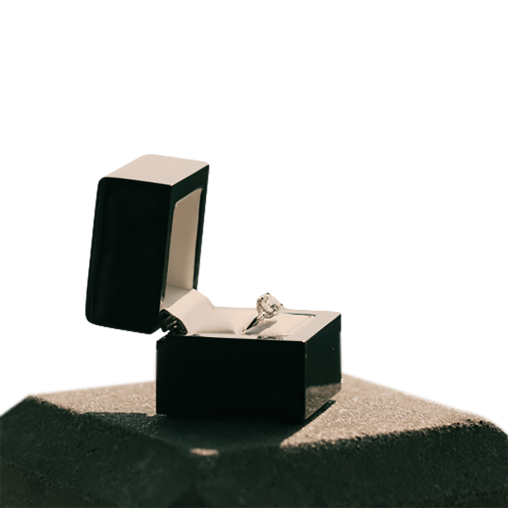 Ring inside the black box transparent background PNG