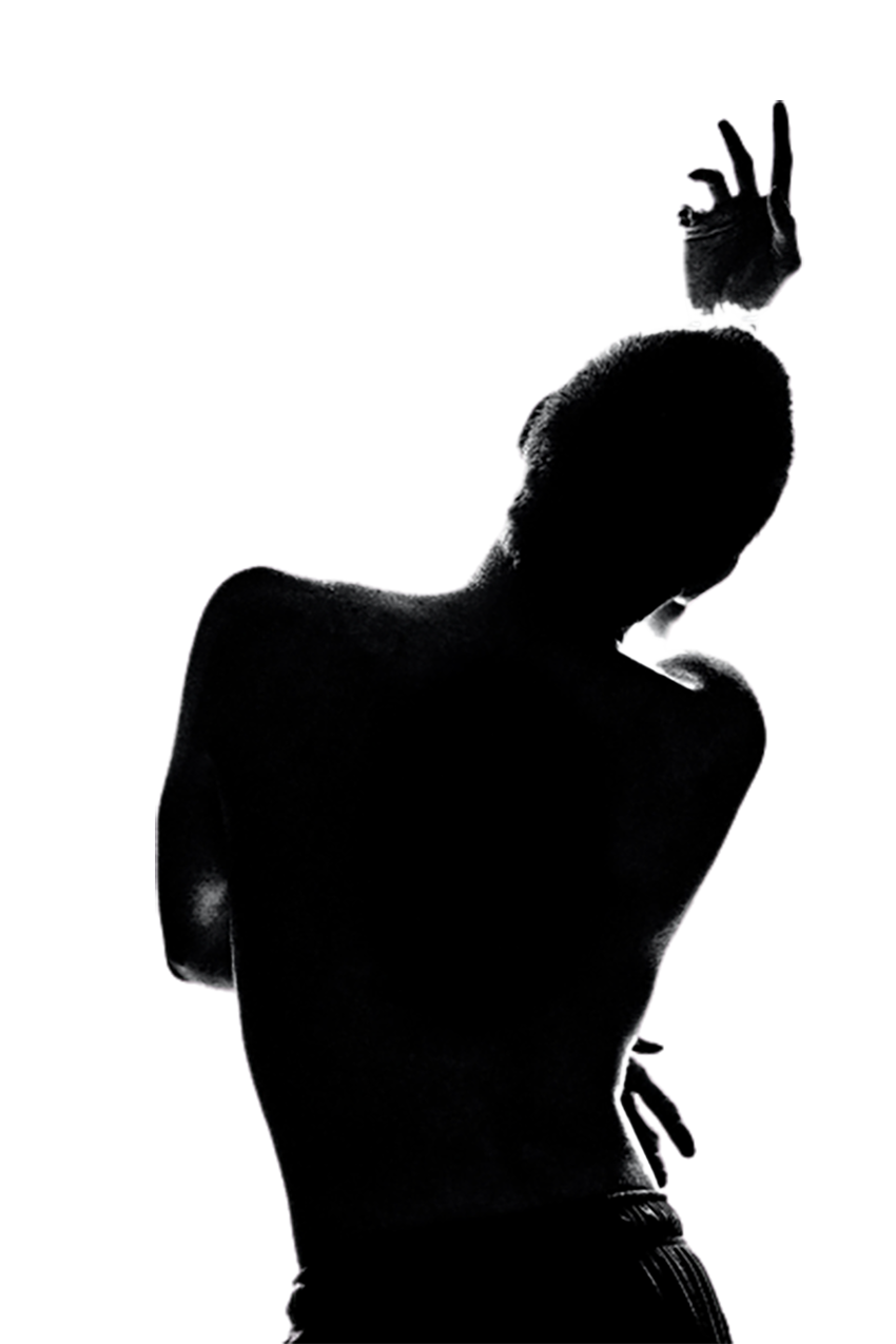 Man in bare body, black and white transparent background PNG