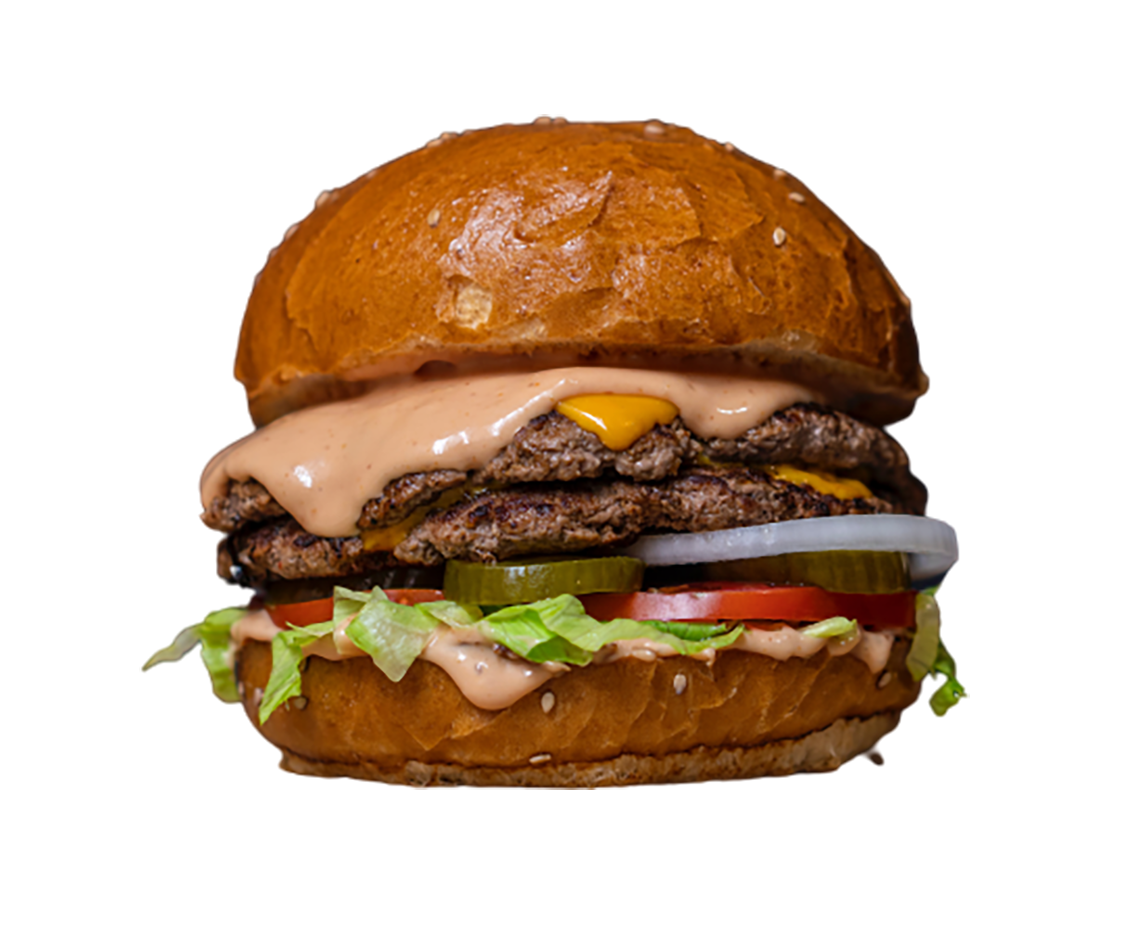 A hamburger transparent background PNG