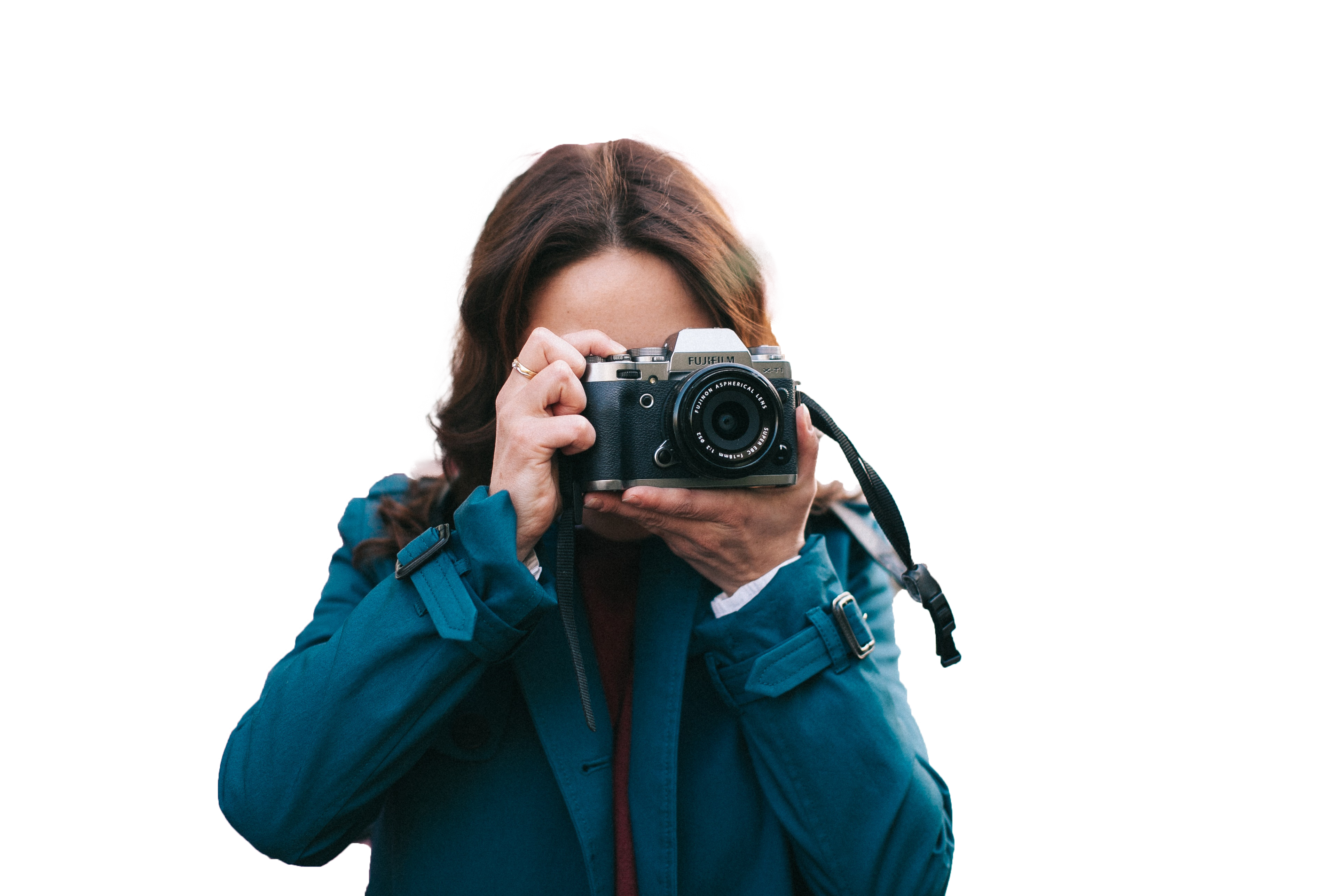 Girl Clicking With DSLR Camera With Transparent Background PNG