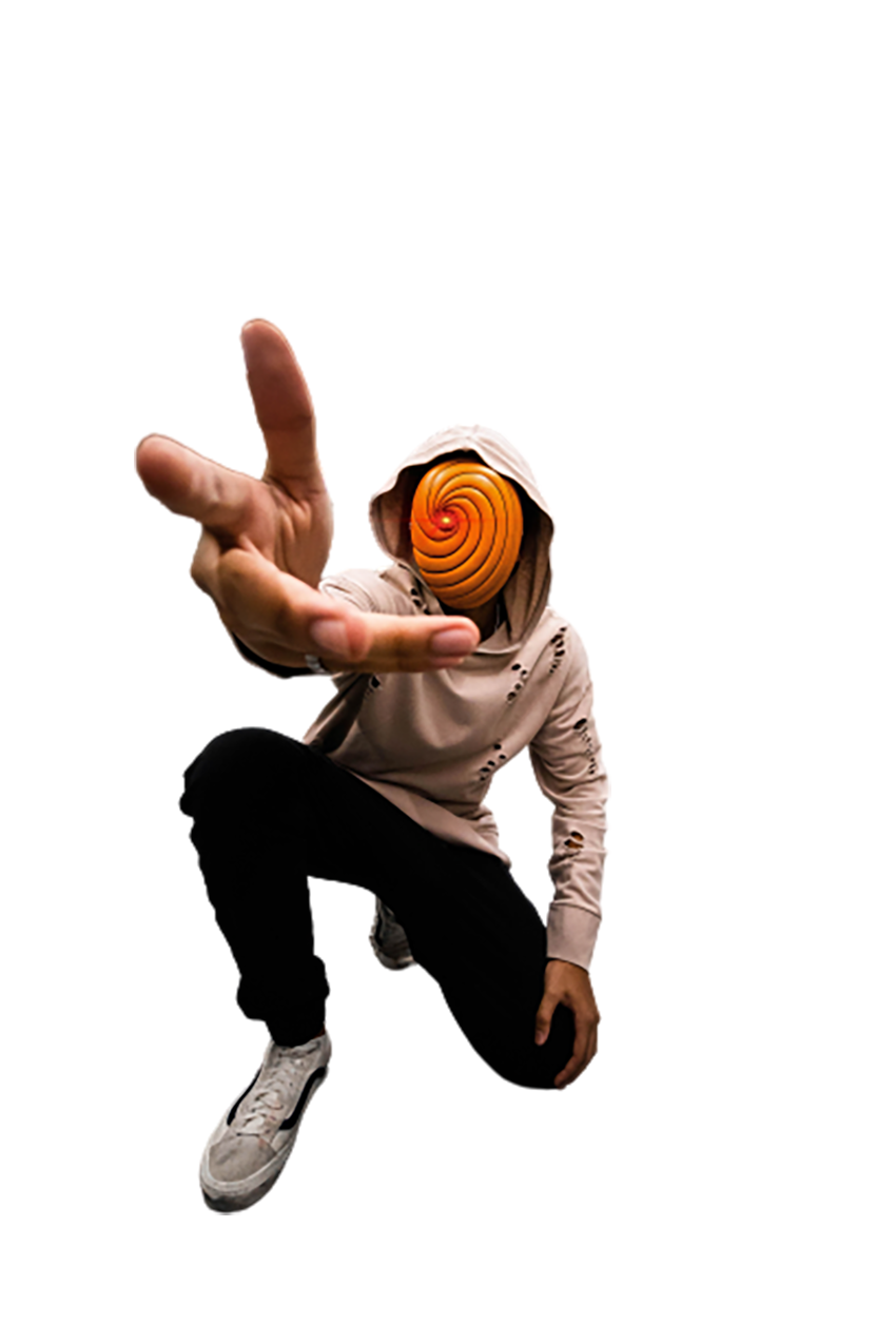 Man with a candy face transparent background PNG
