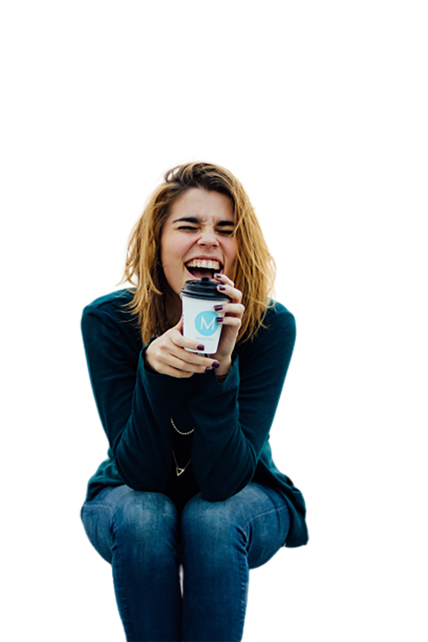 A laughing girl transparent background PNG