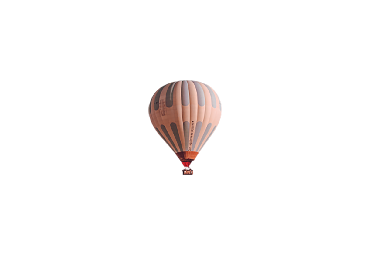 A big hot air balloon transparent background PNG