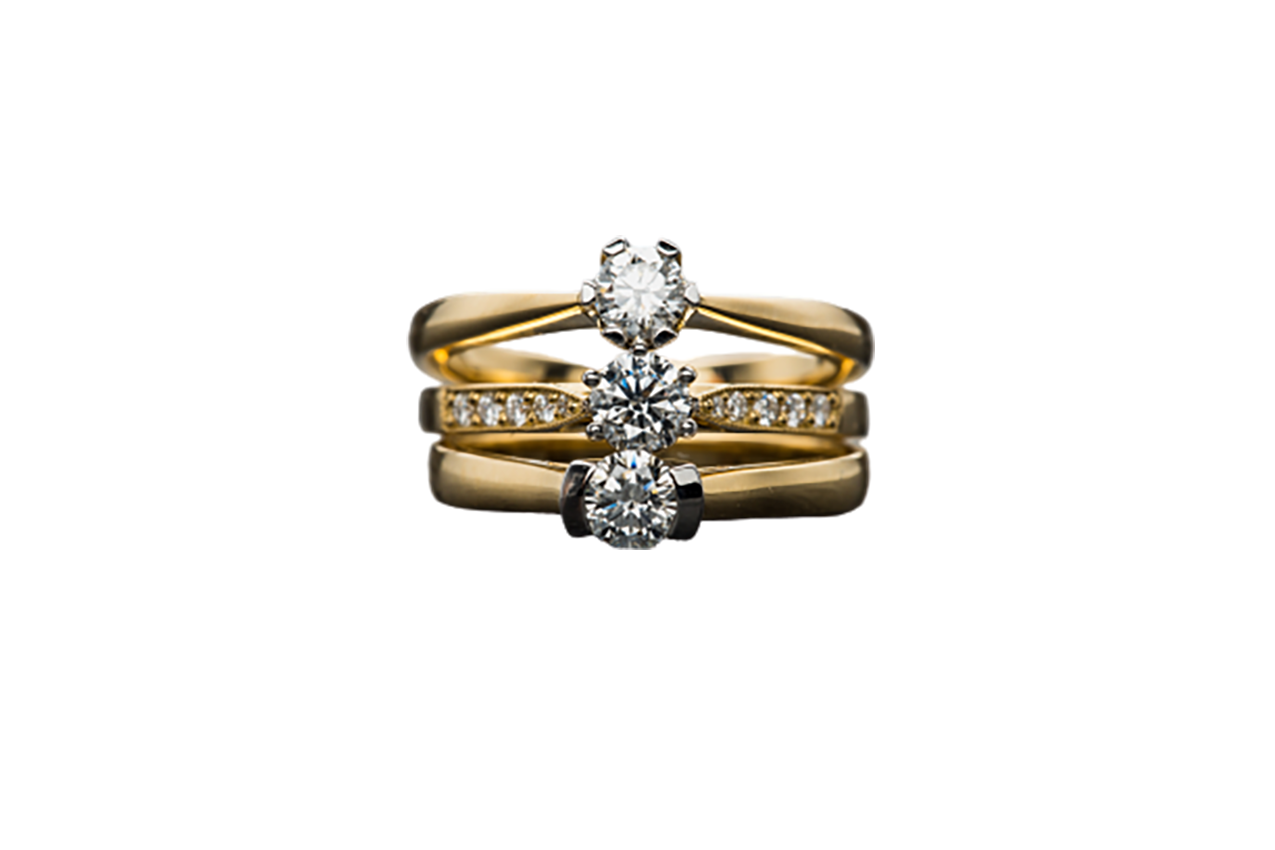 Golden-white ring transparent background PNG