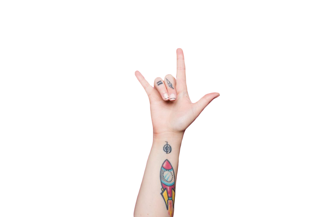 Hand I love you sign Transparent Background PNG