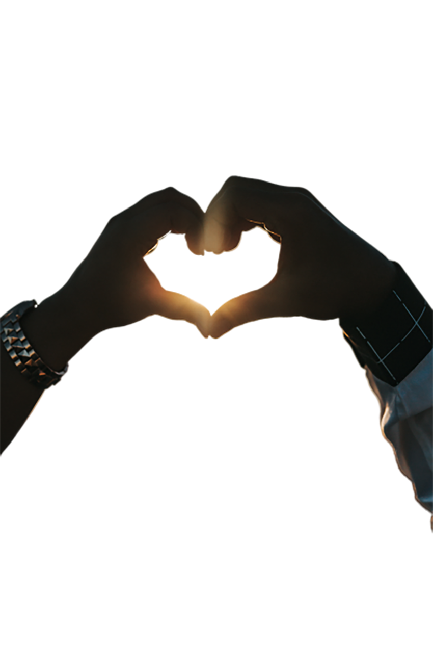 Love sign made by hand transparent background PNG