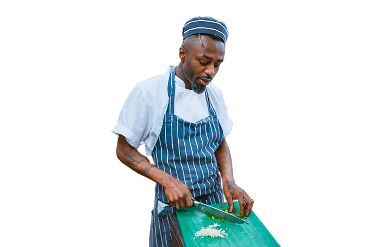 An African chef transparent background PNG