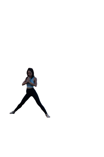 Girl doing yoga Transparent Background PNG 