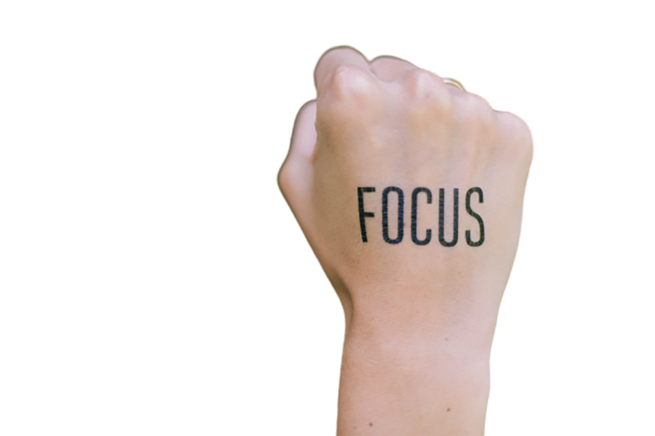 Focus on fist transparent background PNG