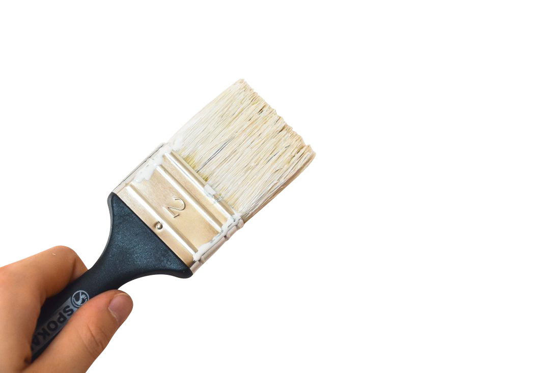White Paint Brush Transparent Background PNG