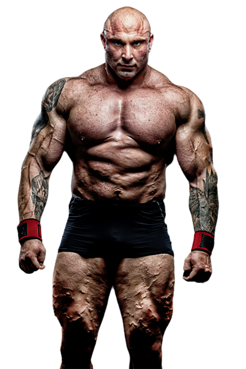 A bodybuilder with robust body muscle transparent background PNG Get