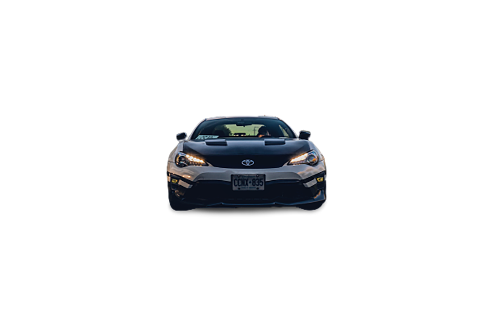 Stunning White-Black Toyota Car transparent background PNG 