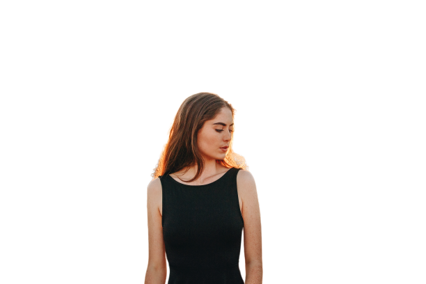 black sleeveless shirt transparent background PNG 
