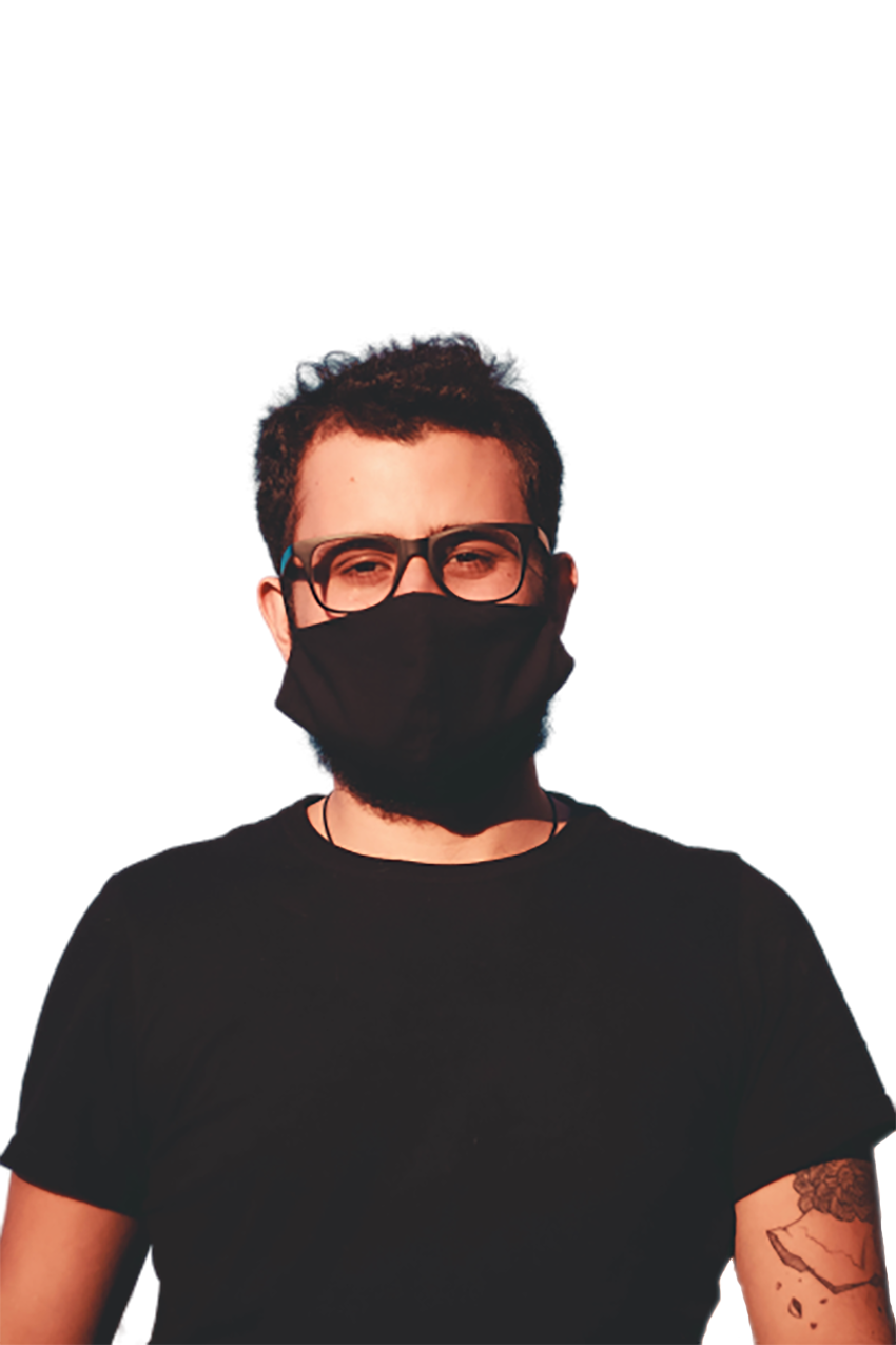 Man with the black mask transparent background PNG Get your free