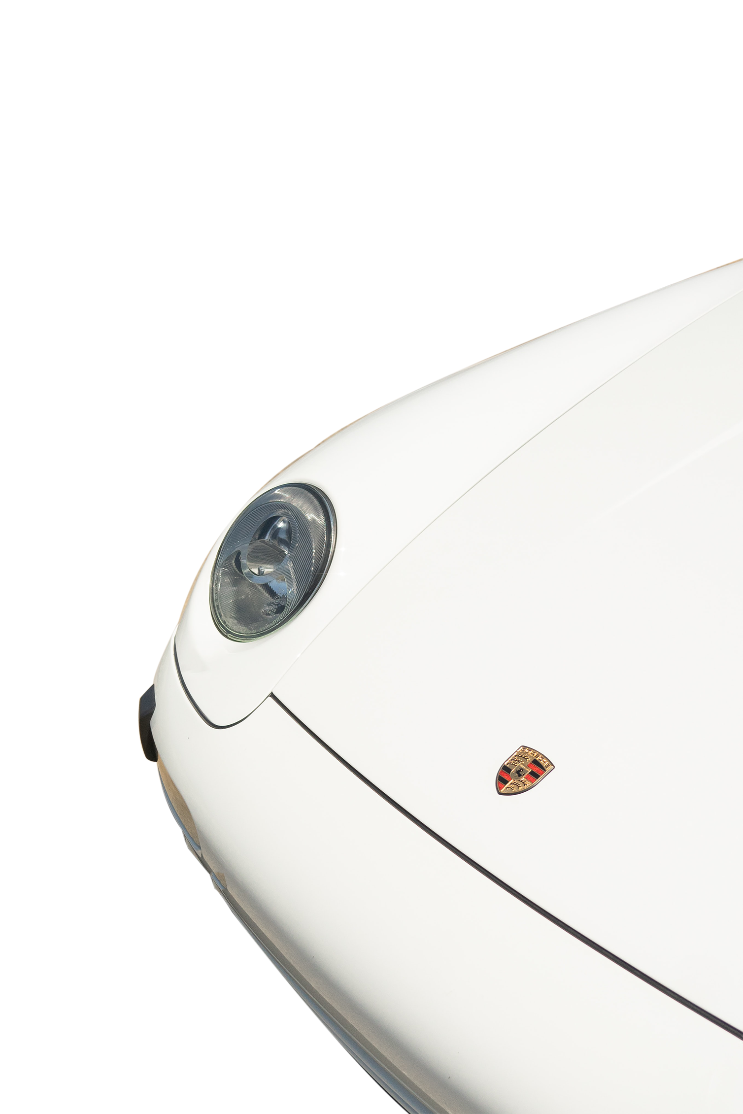 White-colored Porsche car transparent background PNG