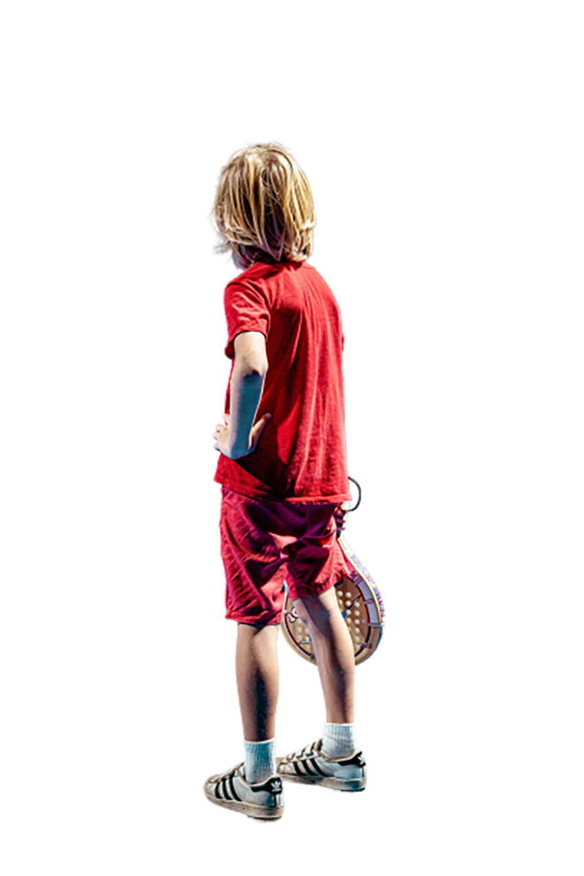 A boy in a red dress transparent background PNG