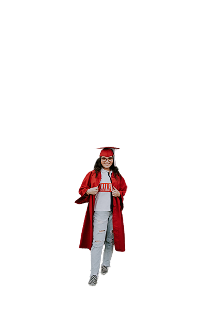 A graduate girl transparent background PNG