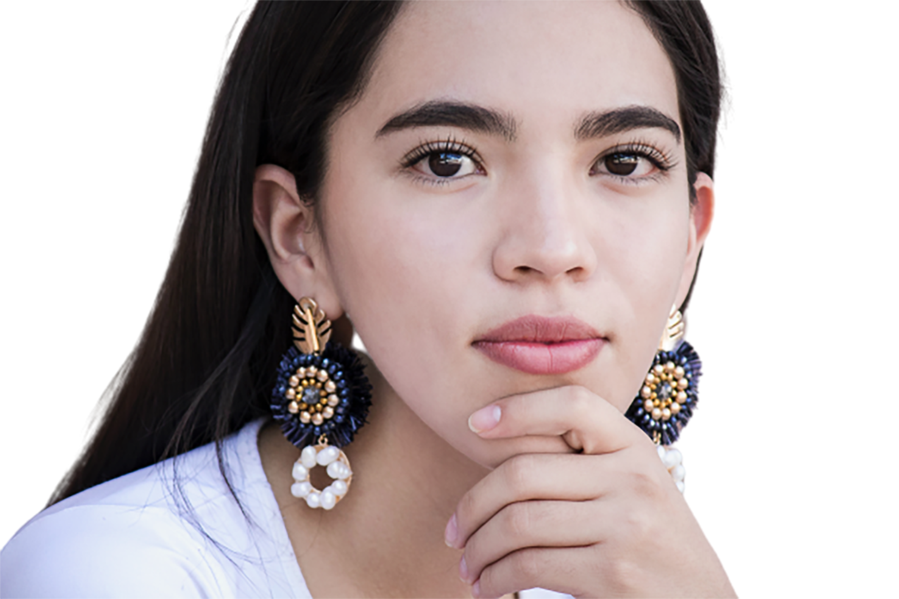 A beautiful girl in white dress transparent background PNG