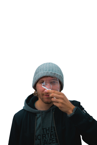 Man with a ice piece transparent background PNG