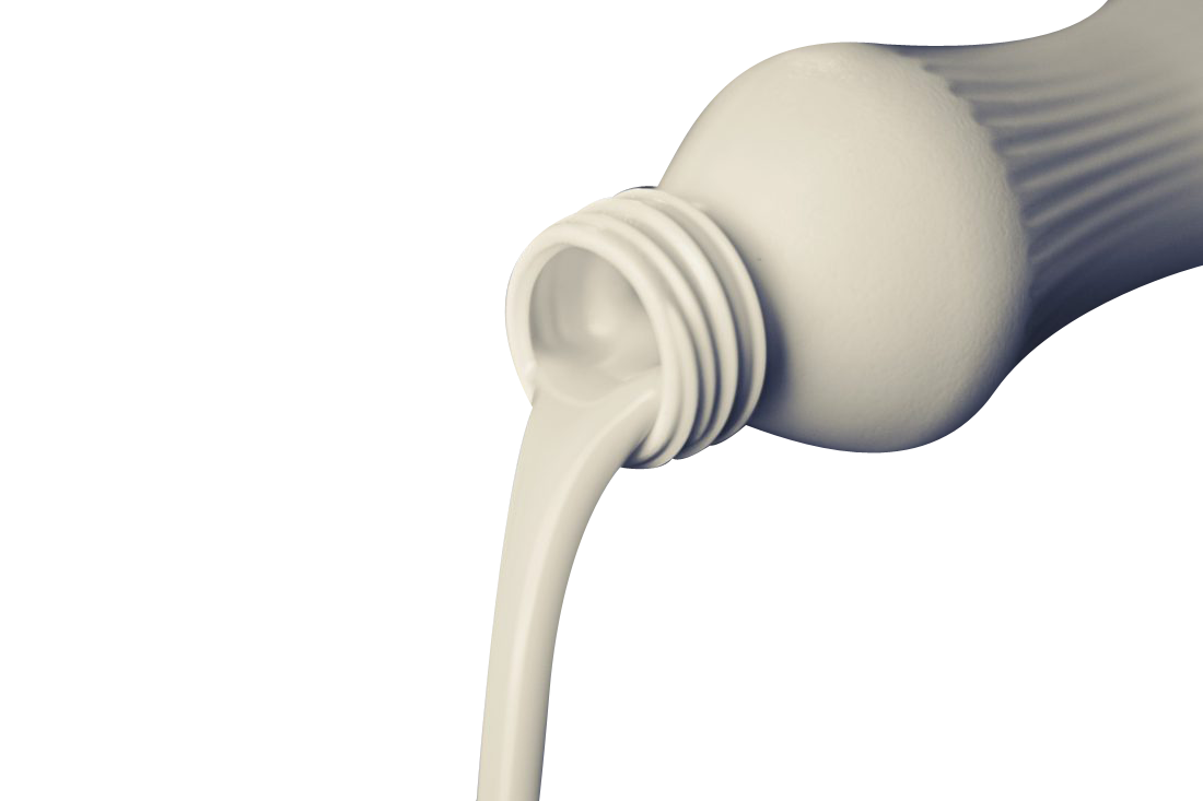 Milk being poured Transparent Background PNG