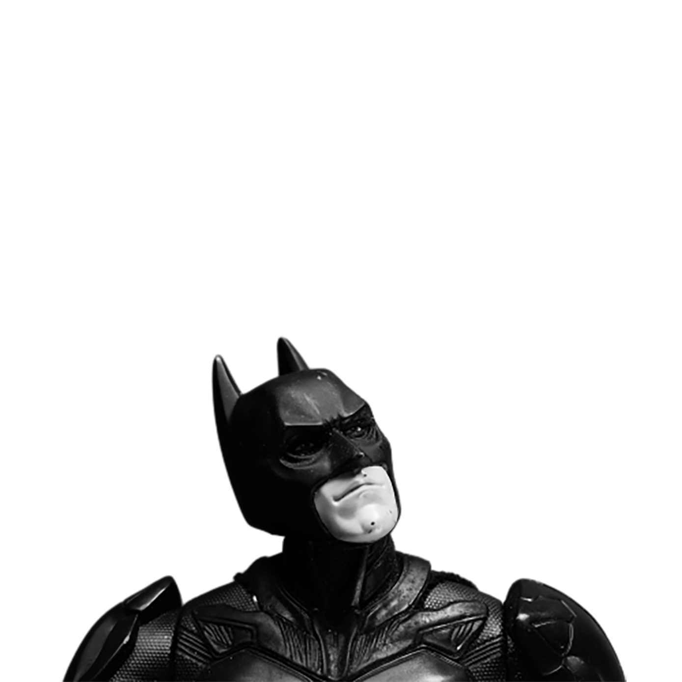 Batman black and white transparent background PNG