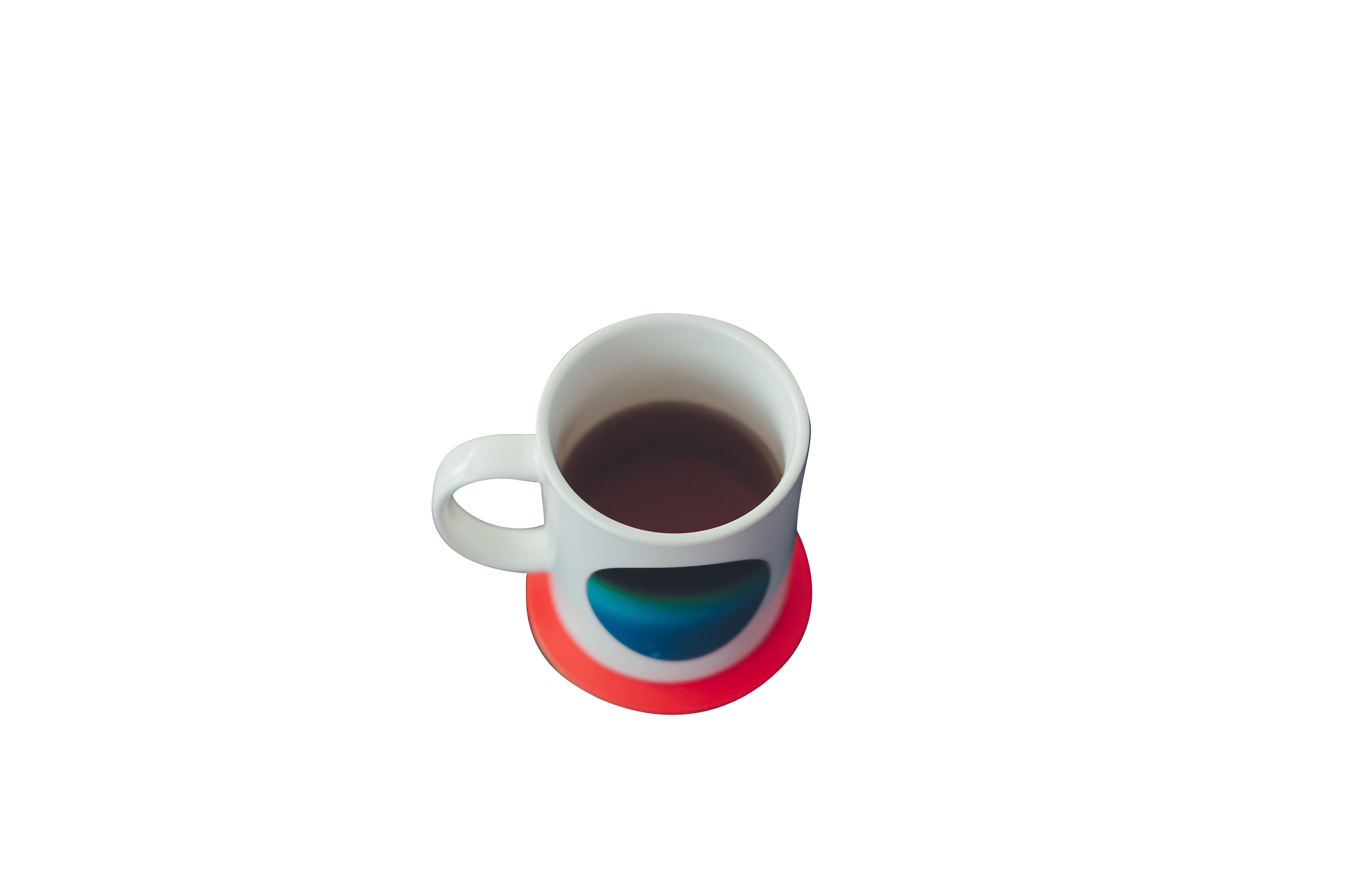 white and blue coffee mug Transparent Background PNG