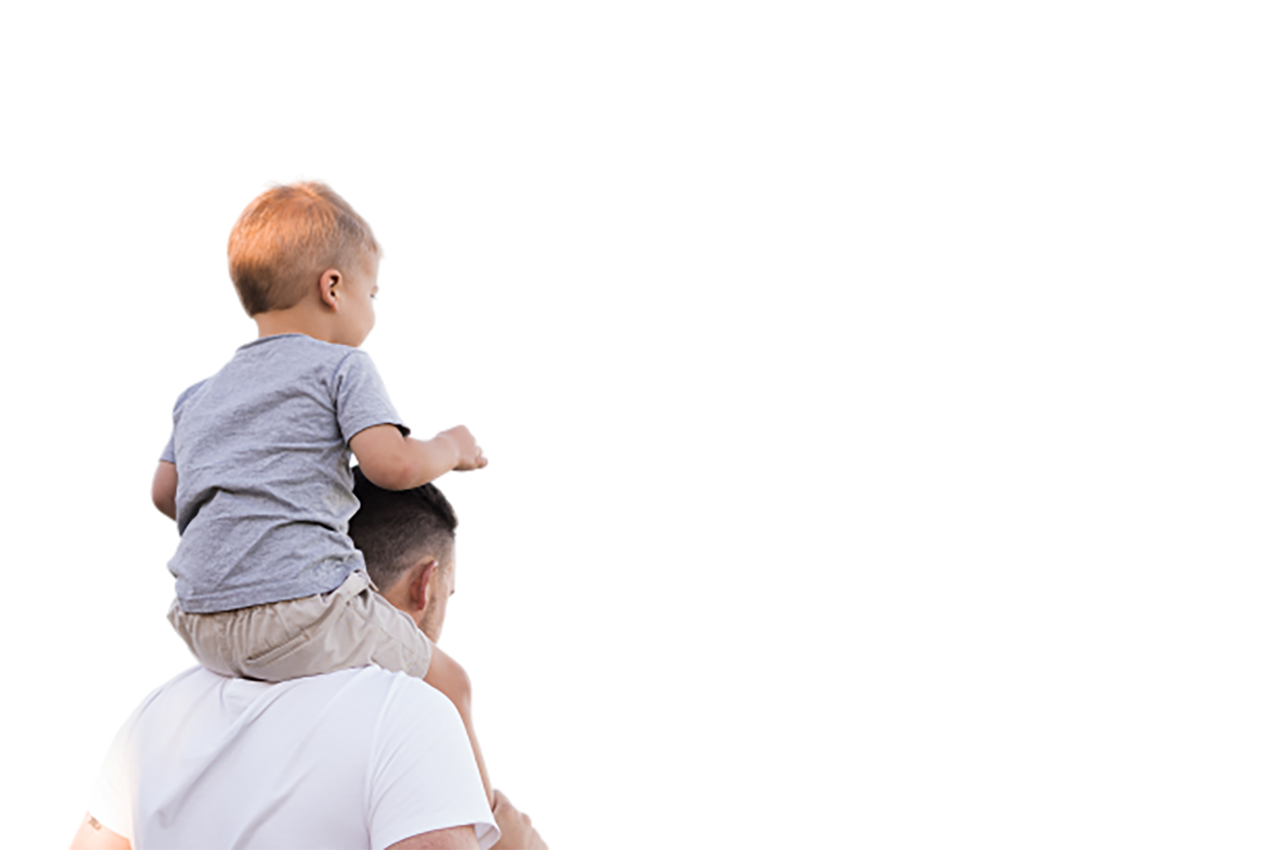 Father with his son transparent background PNG