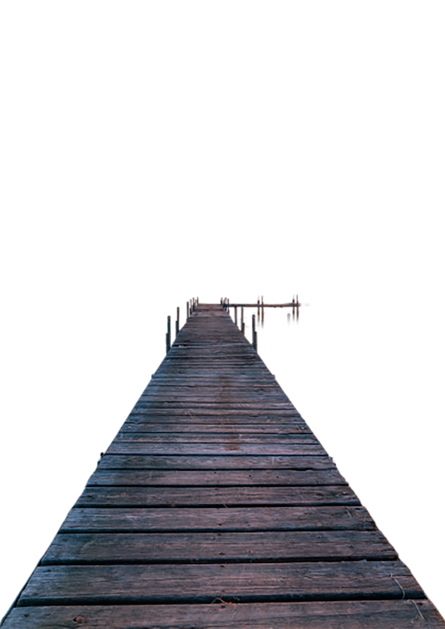 A Pier beside seashore transparent background PNG