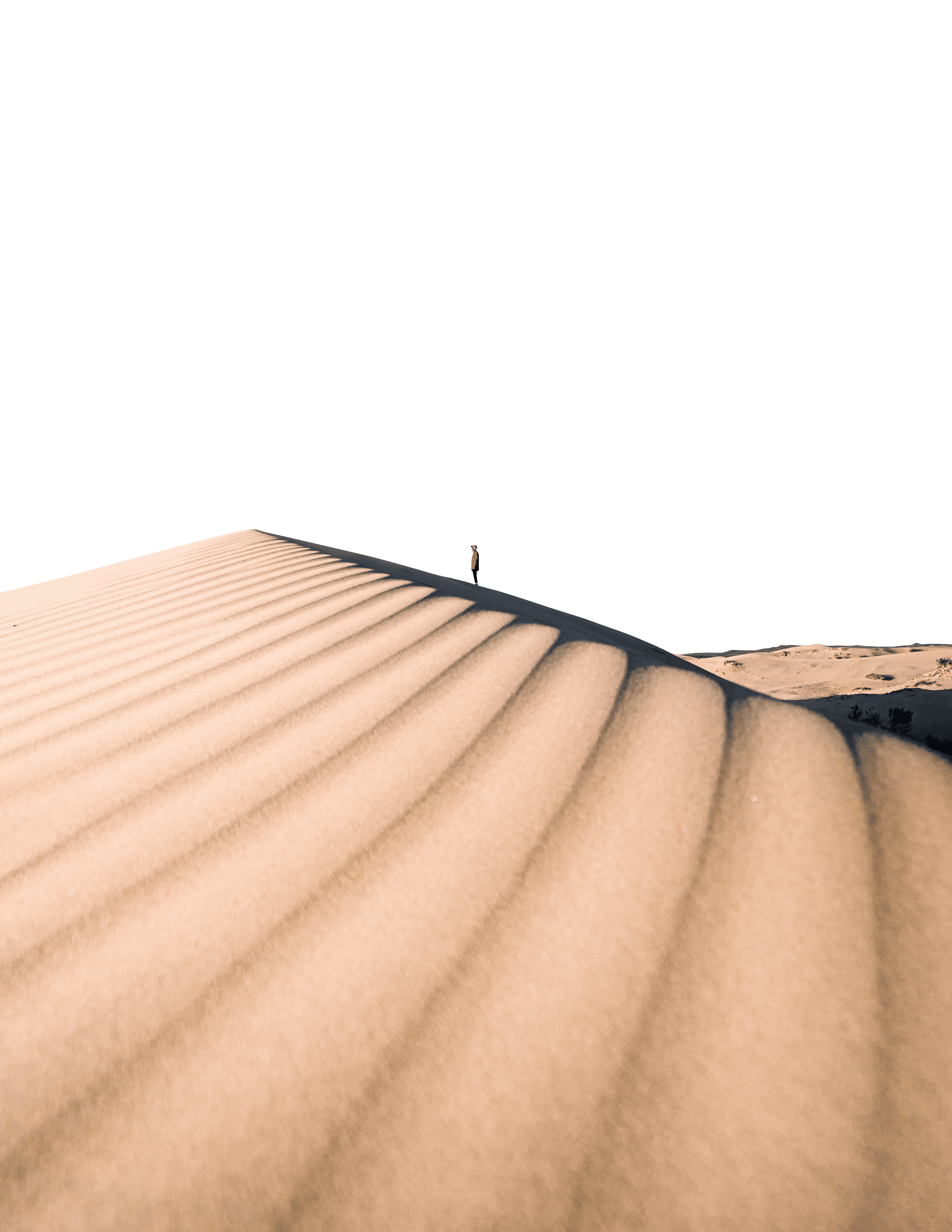 man standing in the desert transparent background.png