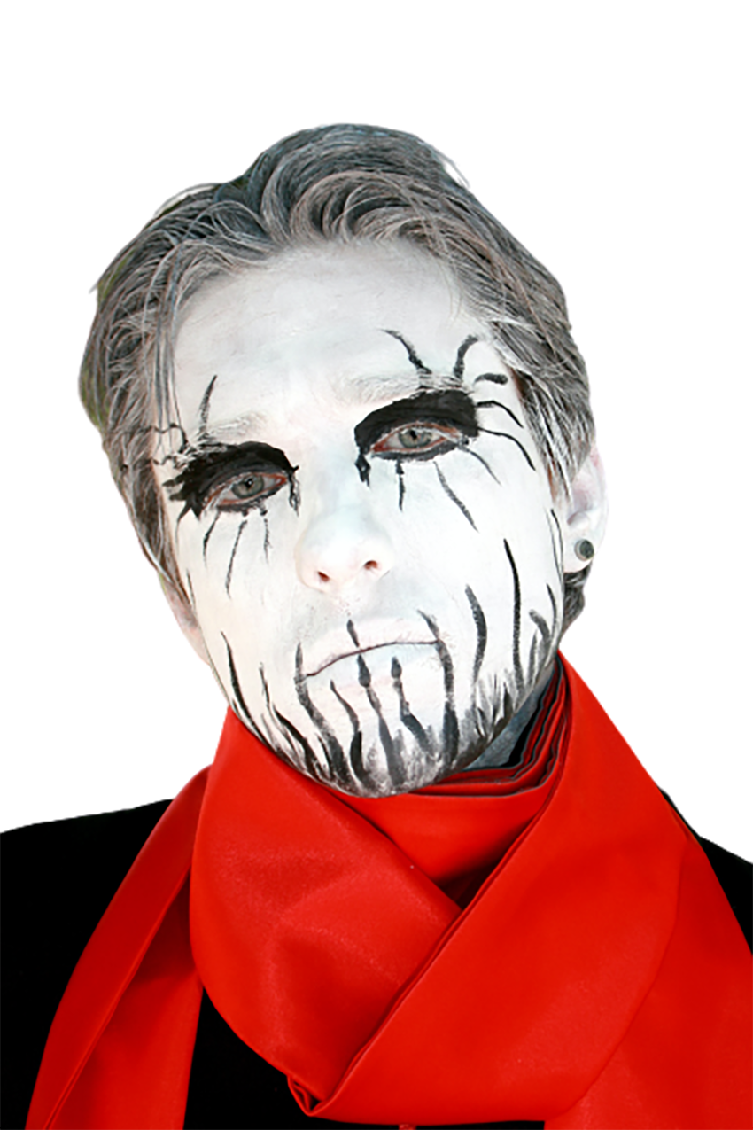 Man having white face and hairs transparent background PNG