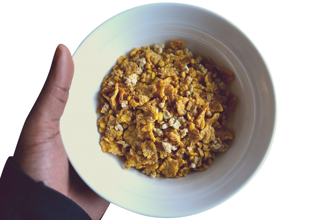 Cereal Bowl with hand Transparent Background PNG