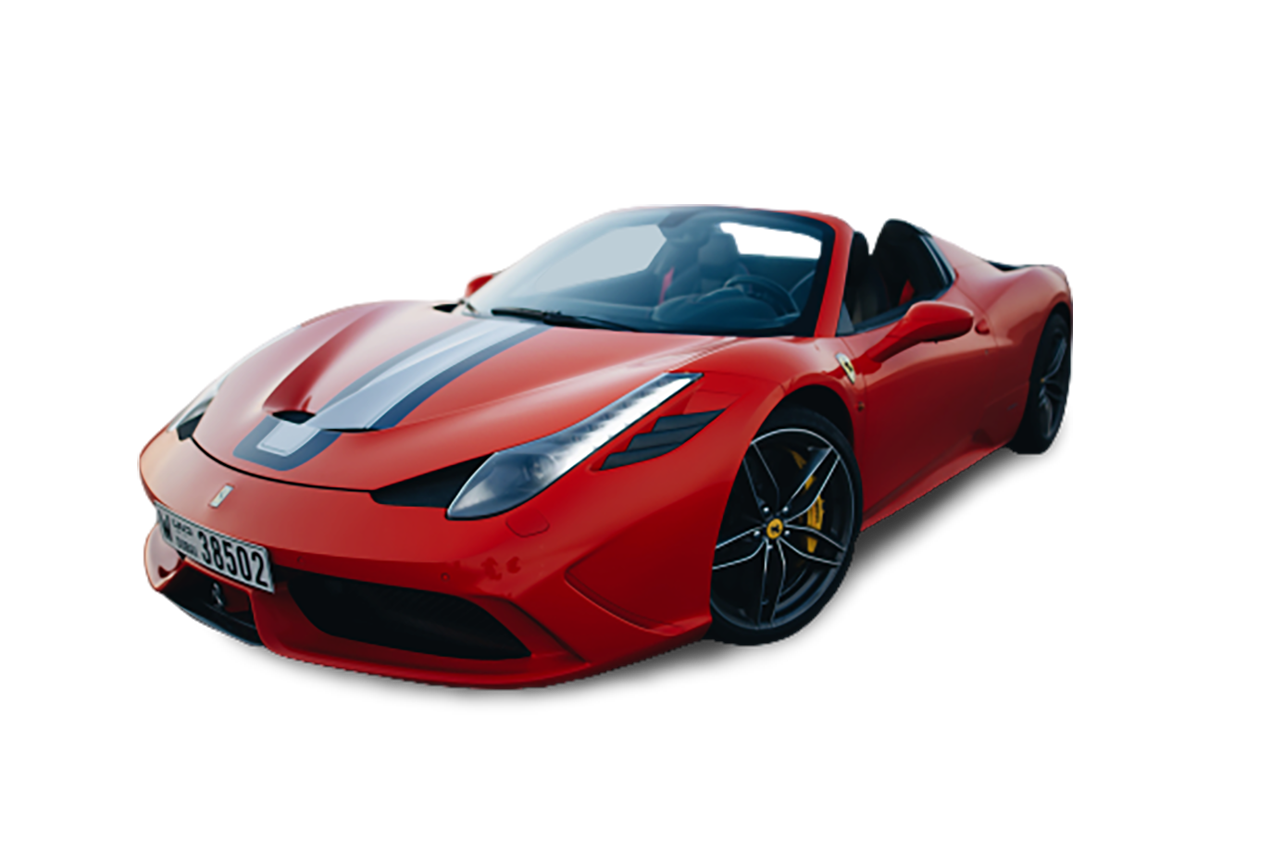 Red Ferrari transparent background PNG