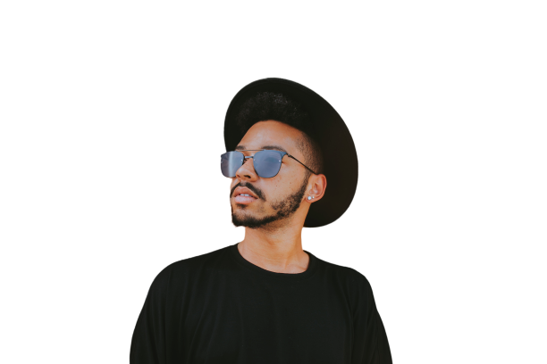 Beard Boy in sunglasses Transparent Background PNG 
