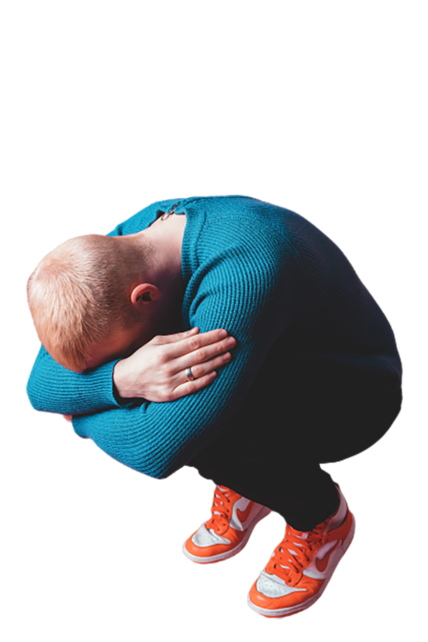 A disappointed man transparent background PNG