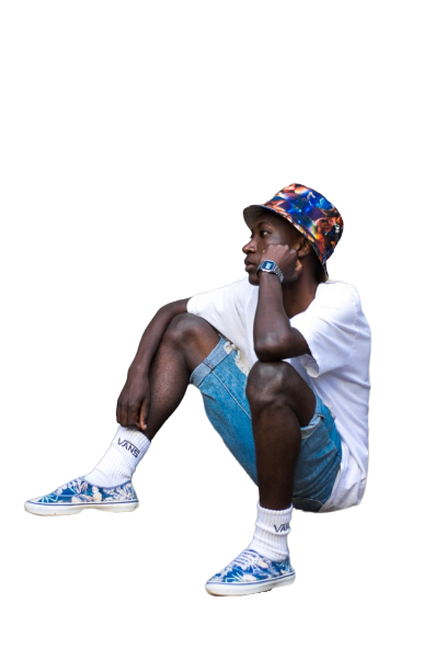 Boy sitting  transparent background PNG 