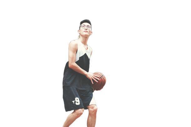 boy with basketball transparent background PNG 